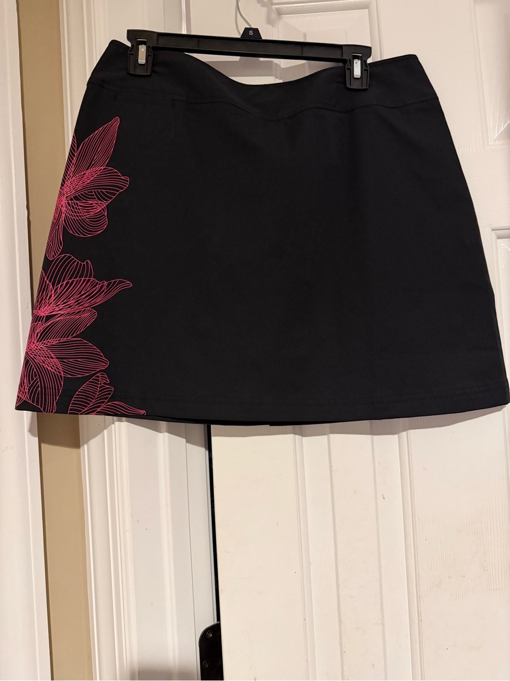 adidas Black Skort with Pink Floral Side Print